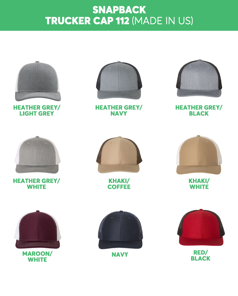 Leather Patch Snapback Trucker Cap 112 (Made in US)