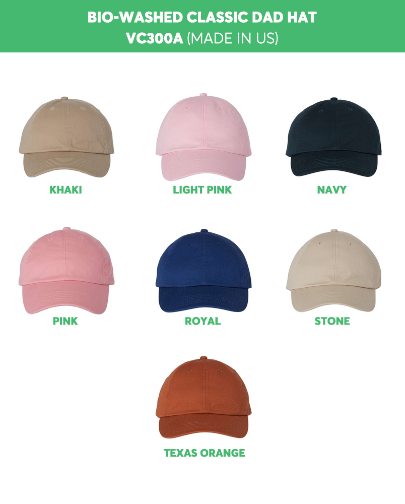 Engraved Leather Patch Bio-Washed Classic Dad Hat VC300A (Made in US)
