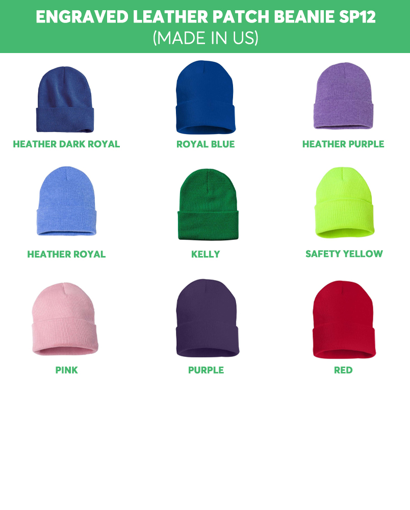 Leather Patch Beanie SP12 (Made in US) 