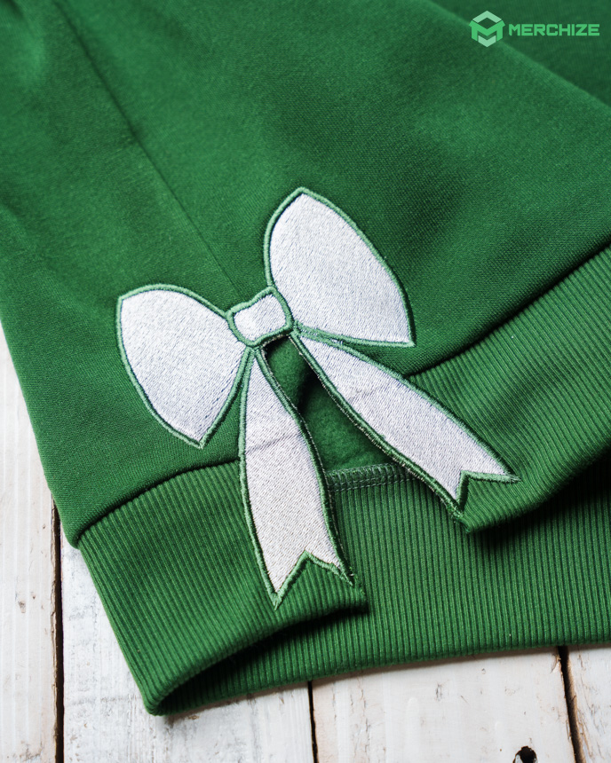 Side Bow Embroidered Sweatshirt