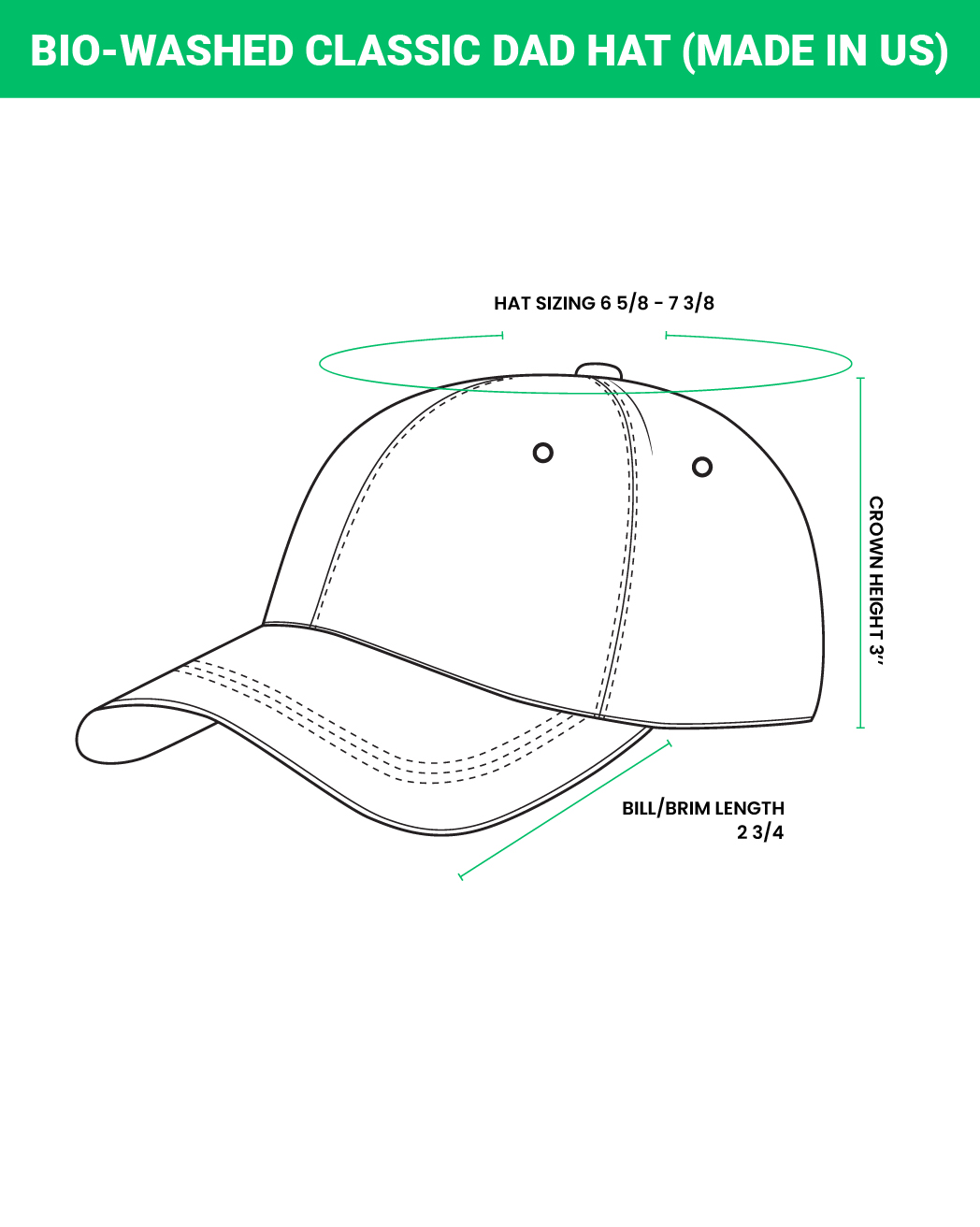 Engraved Leather Patch Bio-Washed Classic Dad Hat VC300A (Made in US)