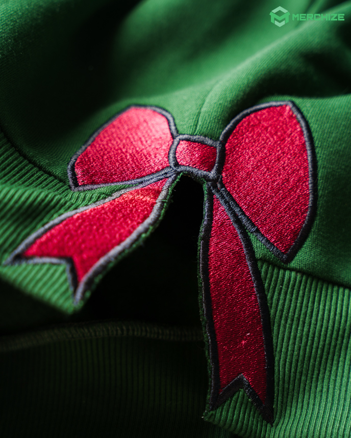 Side Bow Embroidered Sweatshirt