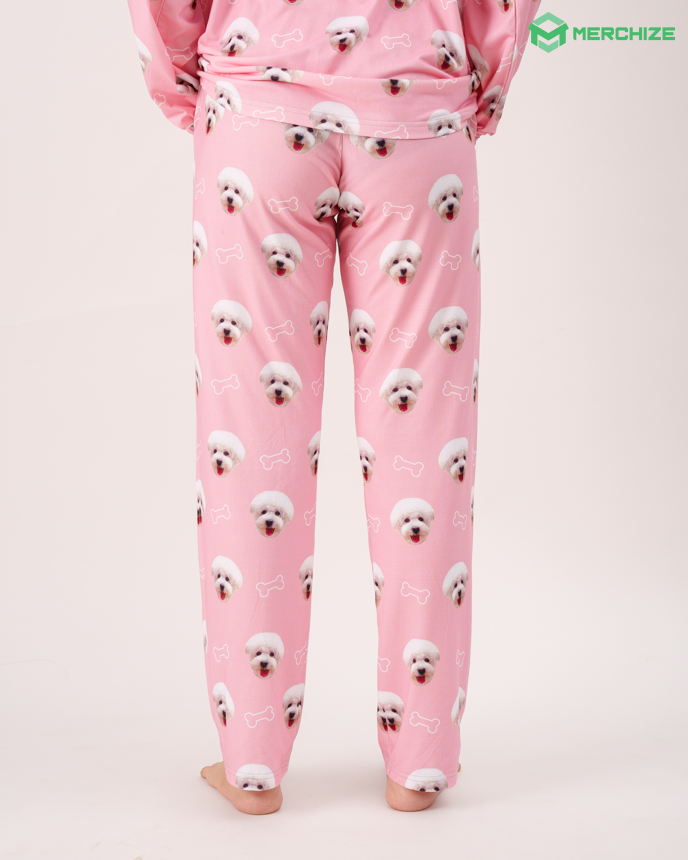 All-over Print Straight Pajama Pants