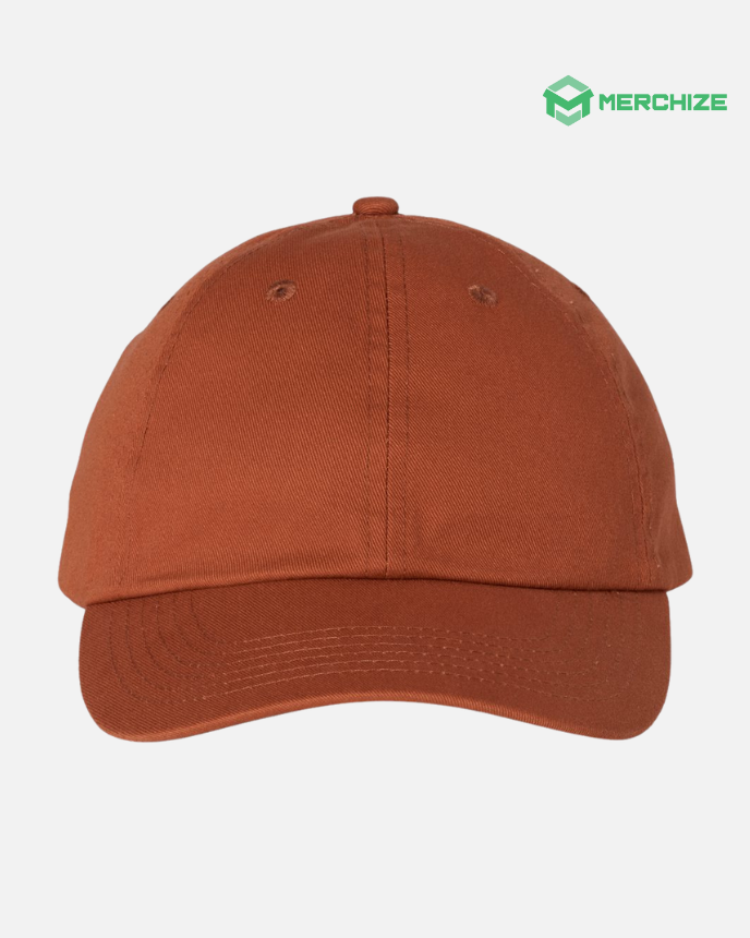Engraved Leather Patch Bio-Washed Classic Dad Hat VC300A (Made in US)